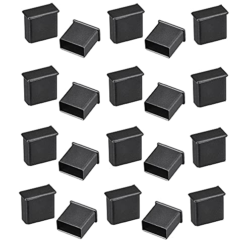 LAMPVPATH 20 x USB-Stecker, Staubschutzstöpsel für USB-Ports, Schwarz Cover
