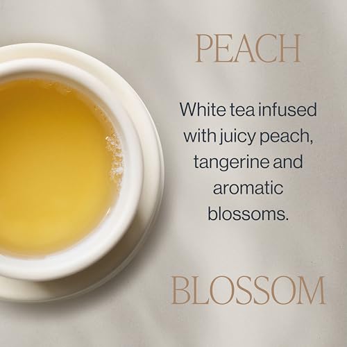 Image of Rishi Tea Peach Blossom White Organic Loose Leaf Tea, 8.81oz | Delicate Peach Blossom White Tea Blend, Naturally Sweet and Floral, Sustainable, 32+ Servings
