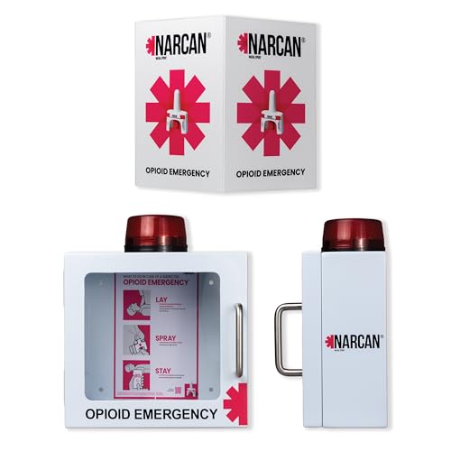 Image of NARCAN Nasal Spray Wall Unit Kit - Unit Includes Wall Cabinet with Alarm, Wayfinding Signage, Directions for Use Poster