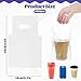 SHENLIU 1000 Pcs Handle Drinking Poly Bags, 1 Cup Handle Drink Carriers Plastic Carrier Bags Packaging Drink Cup Holder for Coffee Tea Beverage Juice Delivery Take Out Cups Carrier, 6