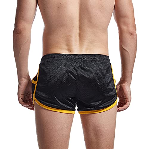 AIMPACT Mens Mesh Shorts Retro 3 Inch Sexy Side Split with Pockets Athletic Workout Running Booty Short Shorts3