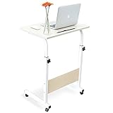 ✔ Ajustable & Desmontable & Bloqueable- Con ruedas ajustables, fáciles de mover, las ruedas pueden bloquearse con las pastillas de freno, para mantener la mesa en su lugar, sin agitar.