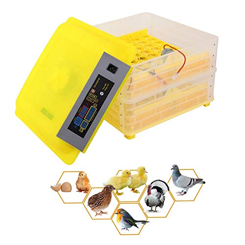 ZFF Egg Incubator Automatic Turning 112 Eggs Digital Incubators, Built-in LED Light Poultry Hatcher Hatching Chicken Ducks Goose Pigeon Quail (Size : 220V)