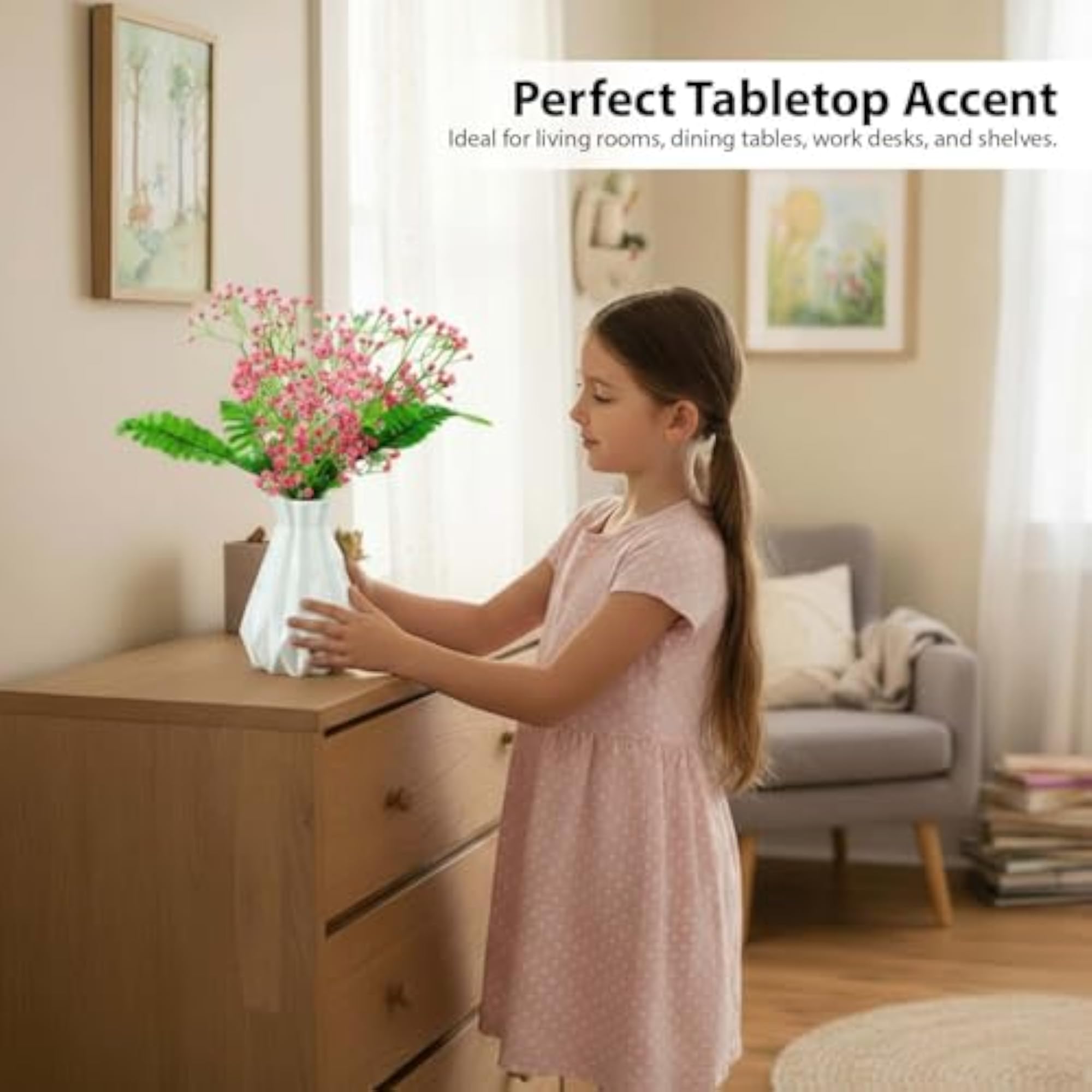 Artificial Flowers with Majesty Vase, Decorative Gift