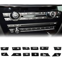 12PCS AC Buttons Climate Button Replacement A/C Heater Button Key Caps Switch Cover Repair Kit Compatible with BMW 5 6 7 F10 F01 F12 61319313923 931392