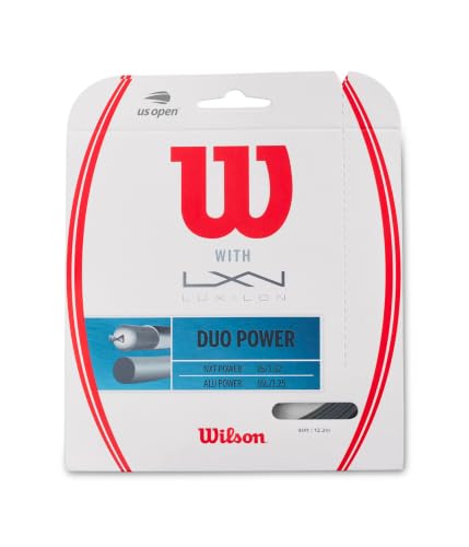 WILSON Duo Power Tennis String - Set, Grey