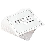 Picture of Five Star Funny Literary Bar Quotes | White Cotton Cocktail Napkins | 50 Luxury Disposable Beverage Napkins with Witty Bar Quotes | Drink Napkins for Parties, Bars, Weddings & Game Nights