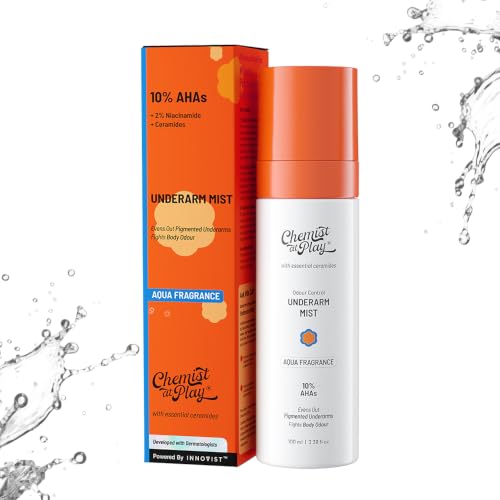 Image of Chemist at Play Exfoliating Underarm Mist | For Pigmentation & Odour Control | 10% AHAs & 2% Niacinamide | pH 4-4.5 Optimised | Promotes Even-Toned Underarms | Non-Sticky & Fast Absorbing | 100 ml