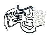 19-Piece Black Silicone Radiator & Coolant Hose Kit for Nissan GT-R R35 VR38DETT (2009–2012), black