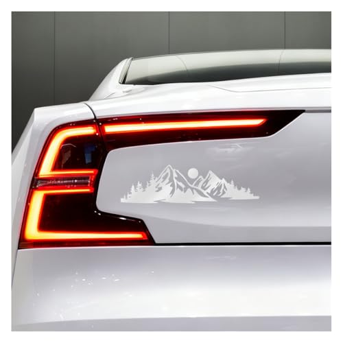 DEAELF Snow Mountain Tree Car Sticker Decal, Vinyl