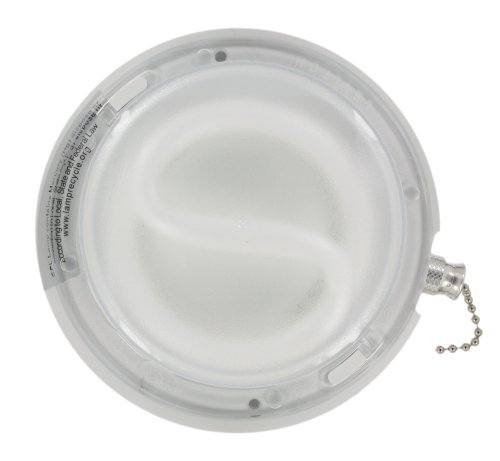 Leviton 9862-PCH Compact Fluorescent Lampholder, With Pull Chain Switch, Housing and Cover, 13W CFL Bulb, White