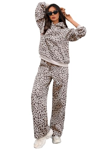 Amazon.com: Ythomm Womens Leopard 2 Piece Sets Oversized Hoodies