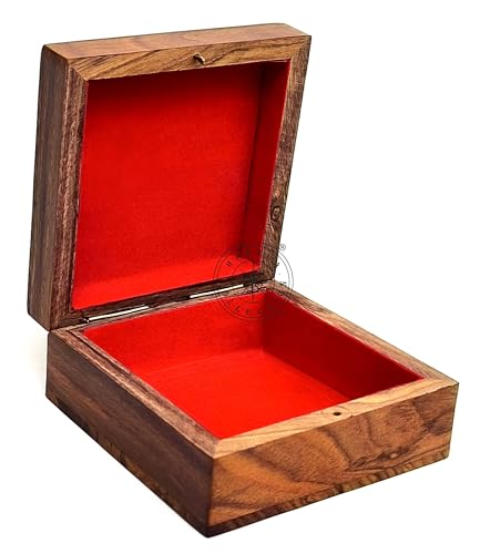 Boîte de rangement bois de rose précieux déco maison bijoux 10cm - 6