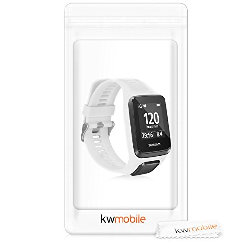 Kwmobile Watch Band Compatible With Tomtom Adventurer/Runner 3/Spark 3/Golfer 2 - Watch Band Replacement Silicone Strap - White #TOP4