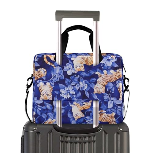 Maletín para portátil 15.6" con asas y correa azul miniatura 4
