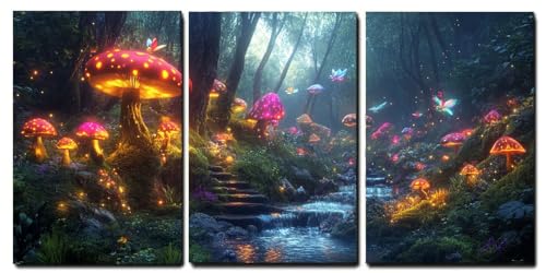 Tableaux sur toile giclée jungle moderne cadre bois paysage décoration murale