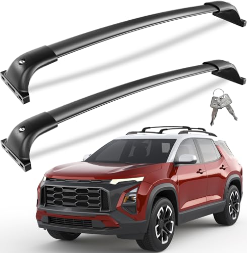 Image of Wonderdriver Lockable Roof Rack Cross Bars 300lbs Compatible with 2025 2026 Chevy Chevrolet Equinox with Raised Side Rails (Not for EV),Heavy Duty Aluminum Roof Rails Crossbars Cargo Rooftop.