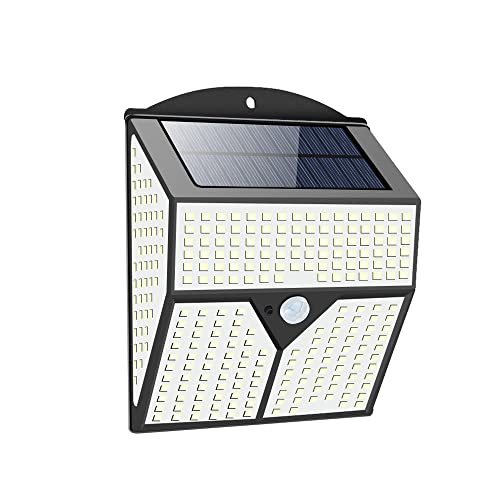Lámpara de pared solar exterior con sensor de inducción y 318 leds impermeables 2