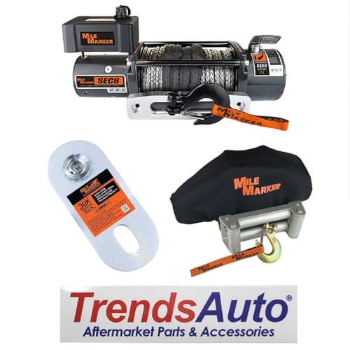 TrendsAuto Winch Eléctrico 8000 lbs con Snatch Block y Cover miniatura 7