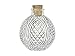 Nakpunar Spherical Crystal Cut Clear Glass Bottle with Cork, 4 oz - ball bottle, round bottle for oils, witch spells, wedding favors, bath bubbles