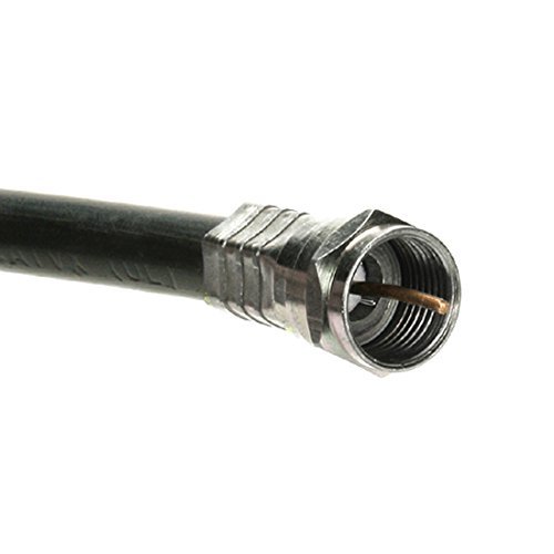 RG6 Quad Shielded 6' FT Coaxial Cable with Installed F-Type Connectors RG-6 Digital HD Satellite Video Coax Cable Jumper 75 Ohm HDTV Signal Distribution Line, Color May Vary