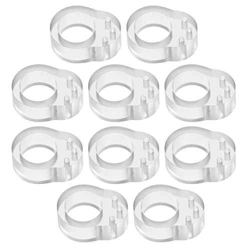 Mitavo Butées de Porte et de Poignée - Lot de 10, Protège-Poignée pour Porte et Fenêtre, Stop Porte, Protection Murale, Transparent