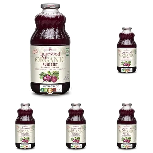 Lakewood Organic Beet Juice, 32 oz (Pack of 5)