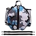 DAZISEN Impermeabile Borsa da Basket - Zaino Borsa per Pallacanestro Palla Calcio Pallavolo Sacchetto Sportivo con Due Tasche Rete - Blu Mimetico