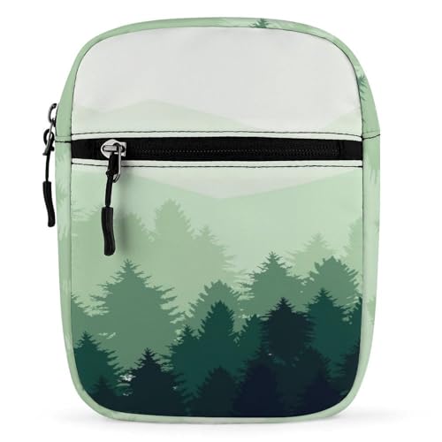 Forest Landscape Cute Crossbody Bag Messenger Shoulder Bags with Adjustable Strap