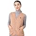 LybCvad Veste sans Manches Chauffants USB, Gilet de Chauffage de Chargement USB Intelligent, Combinaison de Chauffage Électrique À Température Constante d'hiver-Rose_2XL