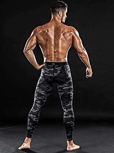 Image of DRSKIN Men's Compression Pants (5 /4 /3 Pack) Quick Dry Tights Leggings Sports Baselayer Running Gym Workout