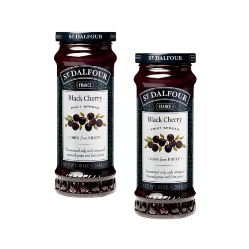 St Dalfour® | Mermelada de Cereza Negra - 2 x 284 Gr | Mermelada De Cereza Sólo Fruta
