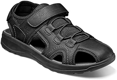 Nunn Bush Men's Huck Sport Closed Toe Fisherman Sandal for Walking, Beach and Outdoor, Black, 14 | Image 2