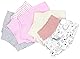 TupTam Baby Strampelhose Jungen Mädchen Hose mit Fuß 5er Pack, Farbe: Pink Dschungeltiere Grau Elfenbein, Größe: 62