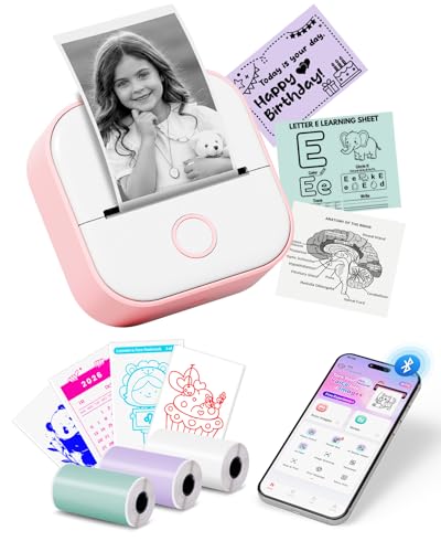 Sticker Printer - T02 Mini Printer Gifts for Teen...