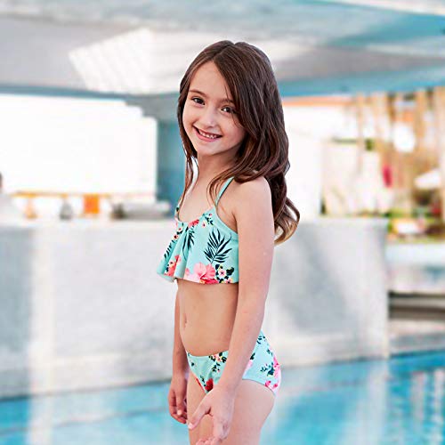 Image of Girls Two Piece Swimsuits Rainbow Bikini Sets Adjustable Strap Bathing Suits