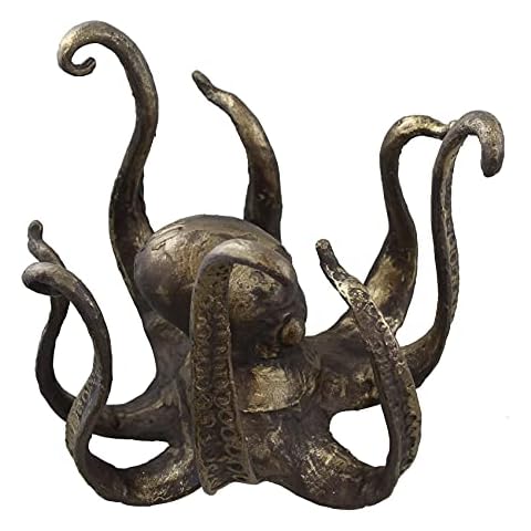 NINGWANG Octopus Tea Cup Holder Decorative Resin Octopus Table Topper Statue for Home Office Decoration Cover