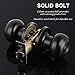 KNOBWELL 5 Pack Matte Black Door Knobs Privacy Door Knob for Bedroom or Bathroom Door Knob, Interior Door Knobs, Black Door Knob with Lock, Locking Door Knob Door Handle Lock for Interior Doors