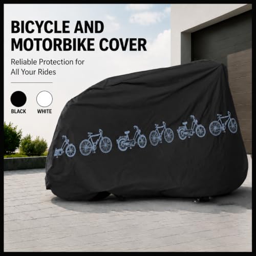Funda impermeable para bicicleta 200x100cm - Protector PEVA para bicicleta, scooter y motocicleta (Negro) miniatura 6