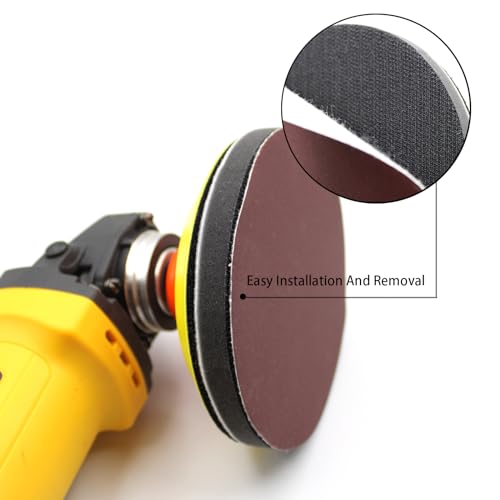 Zqlflfrm ZQL-189 5Inch Hook And Loop Backing Pad With 80 Sanding Discs - Angle Grinder Attachments thumb #4