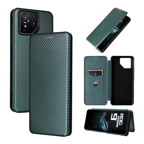 Coque rabat Asus ROG Phone 9 finitions premium fibre de carbone