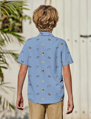 Image of Arshiner Boys Short Sleeve Dress Shirts Solid Button Down Shirts | formal Uniform School Shirt, for 4-12 Years, Hidden Buttons, with Chest Pocket, Regular Fit, Summer Tee top for Kids