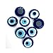 5 Stück Nazar Boncuk Boncugu mit Magnet 3cm Blaues Auge, Evil Eye, Türkischer Glücksbringer, Gastgeschenke Glas Perlen Dekoration Amulett Anhänger Wanddeko Babyparty Sünnet bebek sekeri