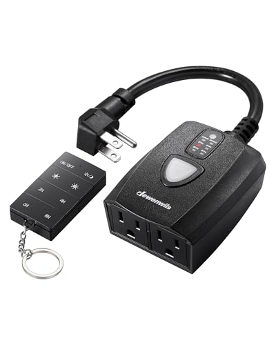 DEWENWILS Dusk to Dawn Dimmer, Outdoor Dimmer for String Light with Remote Dimmer Switch, 100 FT...
