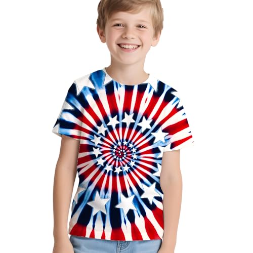 Image of Kids Neon Tie Dye Shirt for Boys Girls Tie-Dye T-Shirt Hippes Tshirt Senior Children Tee Size 6-16 Years Age