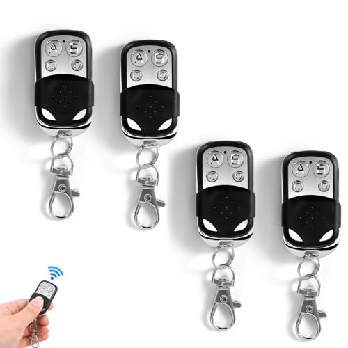4 Stück Universal Garagentor Fernbedienung, 433 MHz Fernbedienung Klonen,Garagentoröffner Fernbedienung Mit 4 Tasten Fernschalter für Schalter Licht, Auto Garagentor Tor, Rollladenschalter 4 Stück Universal Garagentor Fernbedienung, 433 MHz Fernbedienung Klonen,Garagentoröffner Fernbedienung Mit 4 Tasten Fernschalter für Schalter Licht, Auto Garagentor Tor, Rollladenschalter