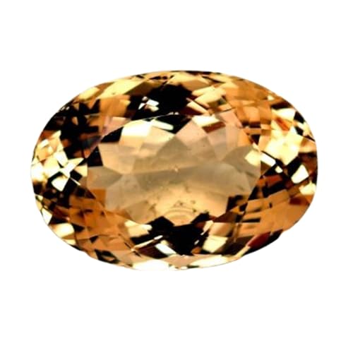 Citrine naturelle ovale pierre précieuse en vrac à facettes pour fabrication de bijoux collier