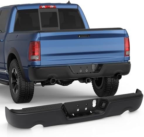 Amazon.com: KUIPERAUTO Black Rear Bumper Assembly +Step Pads Compatible ...