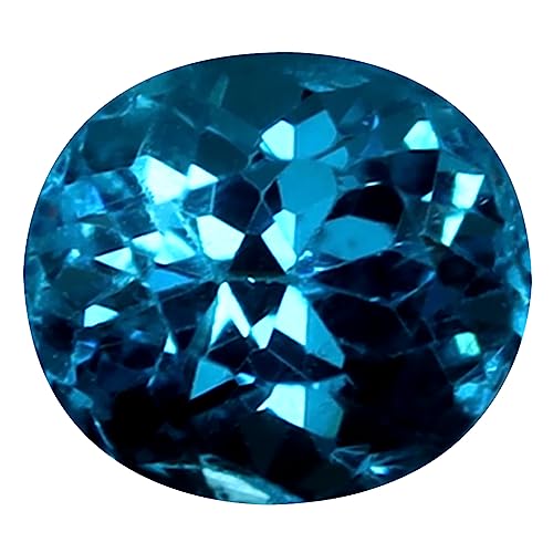 Paraiba Bleu Apatite naturelle lâche 1.00 ct coupe ovale 6x5mm pour création joaillerie