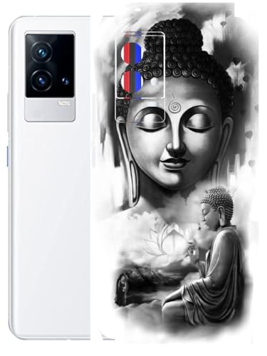 Image of AtOdds - Full Body Back Screen Guard Protector Film - Lamination Wrap Skin Sticker Compatible with IQOO 9 | Scratchproof Matte Finish (Buddha)